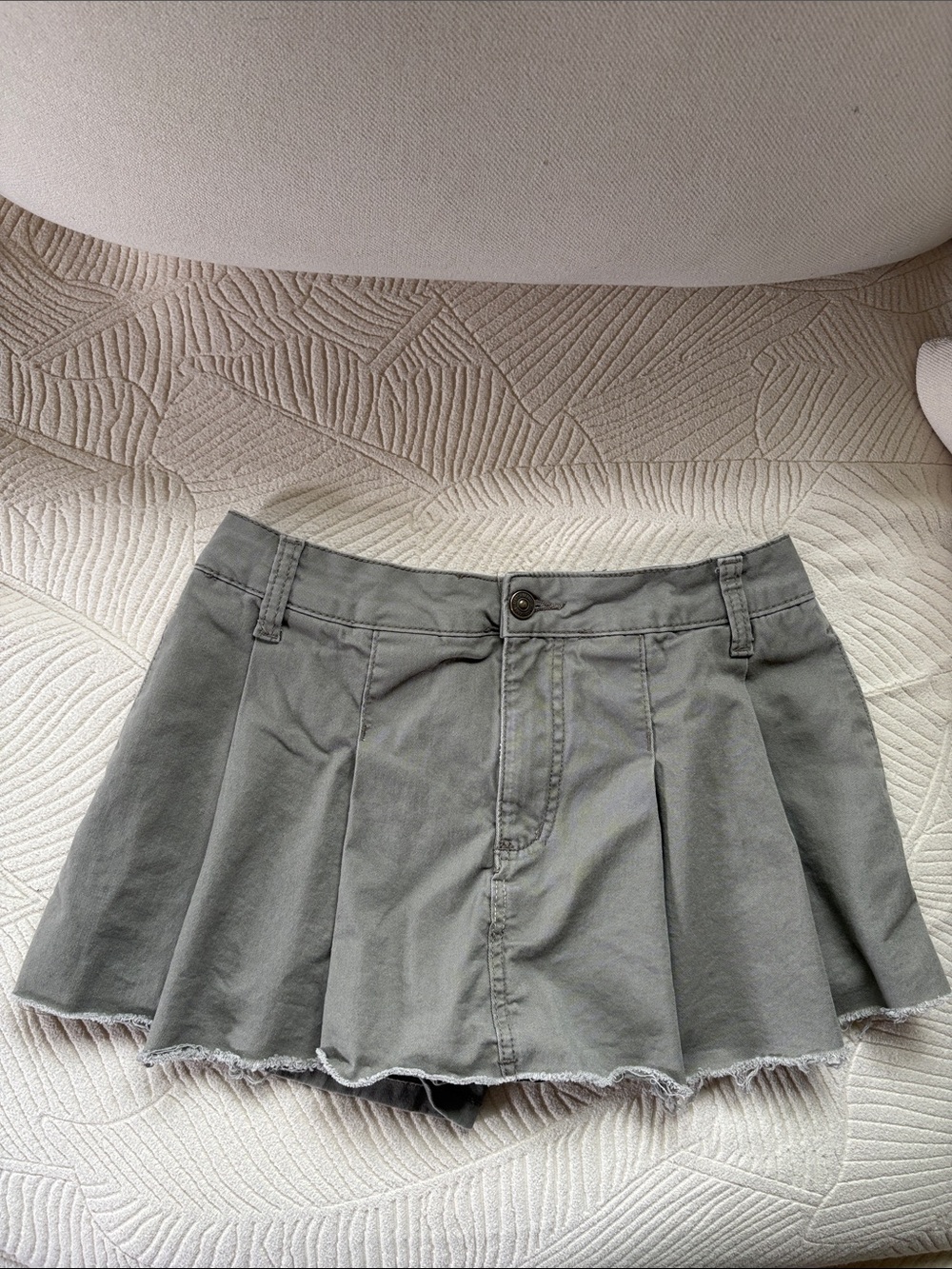 Rewash Olive Pleated Mini Skirt